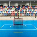 Blue Color Solid Sports Flooring Installed in Dubai